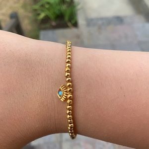 Evil eye 24k shiny gold